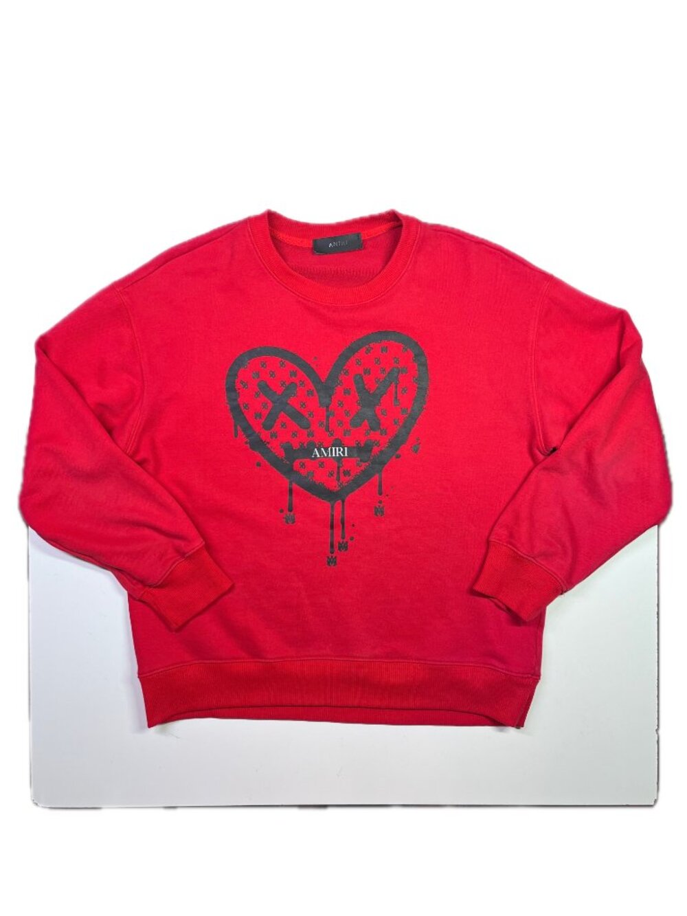 Amiri Size M Red Sweatshirt Broken Heart Graphic
